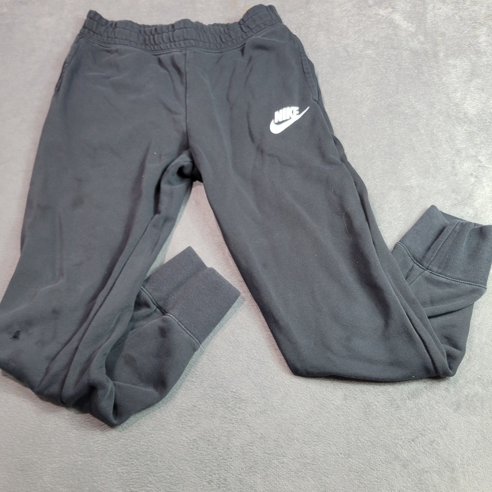 Nike Jogger Sweatpants Kids Size L Black Fleece Futura Logo Athletic Sporty SEO